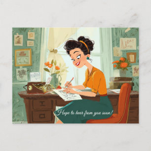 Hoop snel van je te horen! Briefkaart