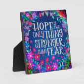  hoop Sterker dan angst Quote Inspirivity Fotoplaat (Voorkant)