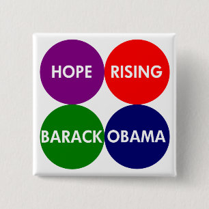 Hoop stijgt: Barack Obama Button