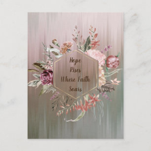 Hoop stijgt waar Faith Soars Briefkaart