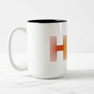 hoop tweekleurige koffiemok