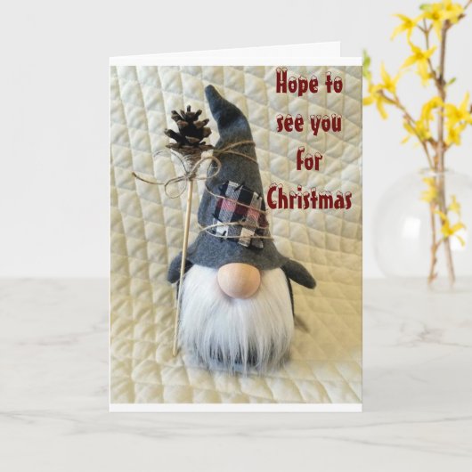 **HOOP U TE ZIEN OP CHRISTMAS** KAART (Gele Bloem)