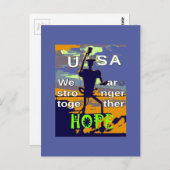 Hoop USA Wij zijn samen sterker Inspirerend Briefkaart (Voorkant / Achterkant)