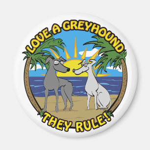 HOOP VAN EEN GREYHOUND DAT ZE REGEL! MAGNEET