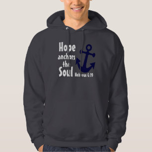 Hoop verankert de ziel Hebrews bijbelvers Hoodie