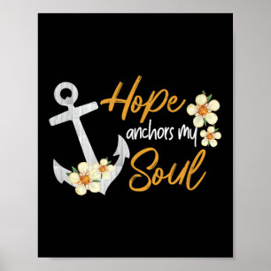 Hoop verankert mijn zielsbijbel Inspirerend Christ Poster