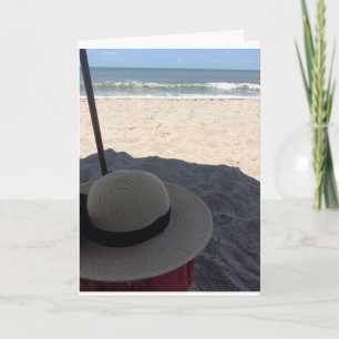 HOOP *VERJAARDAG" IS ALS EEN *DAG OP HET STRAND* KAART