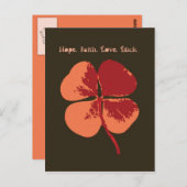 Hoop. Vertrouw. Liefde. Luck. Briefkaart (Voorkant / Achterkant)