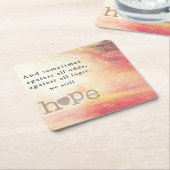 Hoop Vierkante Kartonnen Onderzetter (Schuin)