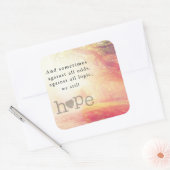 Hoop Vierkante Sticker (Envelop)