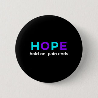 Hoop Volhouden Pijn Eindigt Preventie Bewustzijn Ronde Button 5,7 Cm