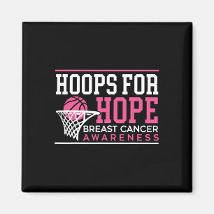 Hoop voor de Basketball Player Breast Cancer Awa Magneet