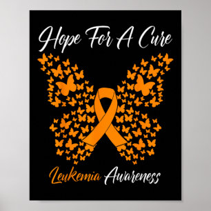 Hoop Voor Een Genezing Vlinder Leukemie Bloedkanke Poster