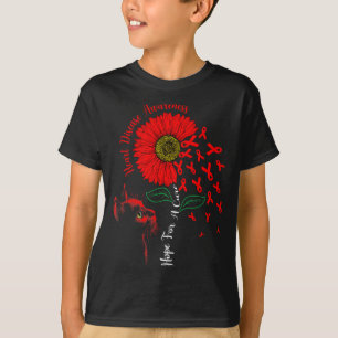 Hoop Voor Een Genezing Zonnebloem Zwarte Kat Hartz T-shirt
