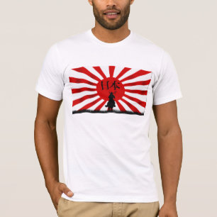 HOOP voor JAPAN Samurai Vlag Aardbeving Relief T-shirt