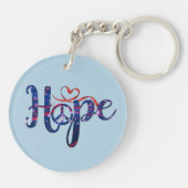 Hoop voor vrede, dubbelzijdig acrylisch Sleutelhan Sleutelhanger (Achterkant)