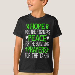 Hoop vrede en gebeden Groene lint geestelijke gezo T-shirt