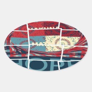 Hoop wordt het wonder mooi mooi Inspirerend Ovale Sticker