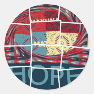 Hoop wordt het wonder mooi mooi Inspirerend Ronde Sticker