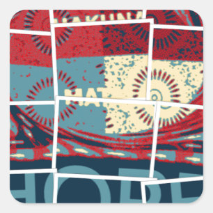 Hoop wordt het wonder mooi mooi Inspirerend Vierkante Sticker