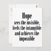 Hoop ziet het onzichtbare briefkaart (Voorkant / Achterkant)