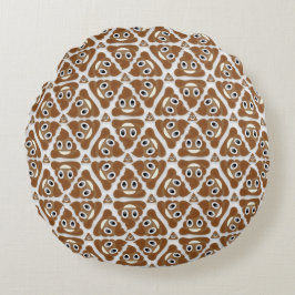 hoopje poep emoji rond kussen