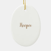 Hoopoe Bird Keramisch Ornament (Achterkant)