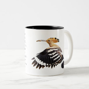 Hoopoe Vogelillustratie Vogelkunst Birdwatcher Gif Tweekleurige Koffiemok