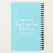 Ho'oponopono Angel Wings Carnet personnel (Verso)