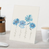 Ho'oponopono & Boheemse blauwe bloemen Reclamebord Met Voetstuk (Insitu)