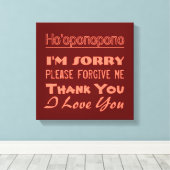 Ho'oponopono Canvas Afdruk (Insitu (Houten vloer))