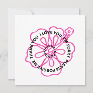 Ho'oponopono Gebed I LOVE YOU HET SPijt VERGEEF Kaart