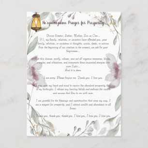 Ho'oponopono gebed voor welvaart briefkaart