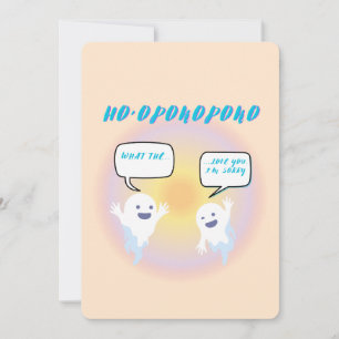Ho'oponopono Ghosts Healing & Grappige Tweetonige Kaart