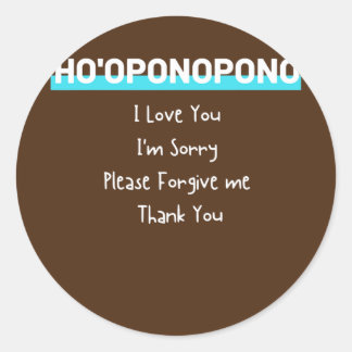 Ho'oponopono Hawaiian Prayer en Meditations Yoga Ronde Sticker