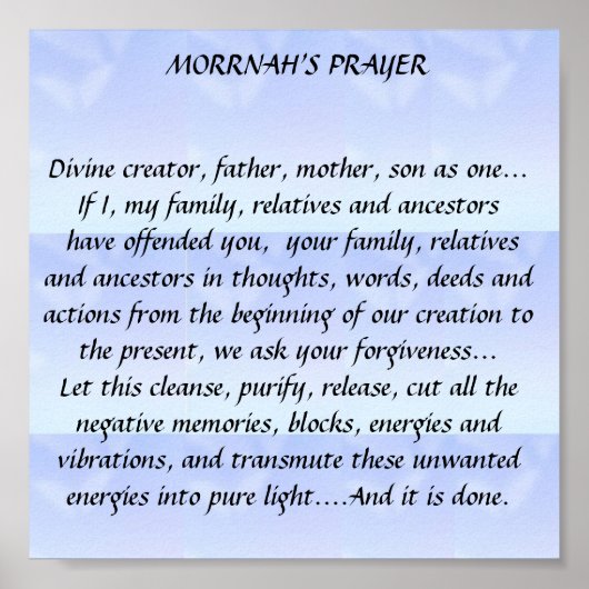 HO'OPONOPONO MANTRA (Hawaïaans) Poster (Voorkant)