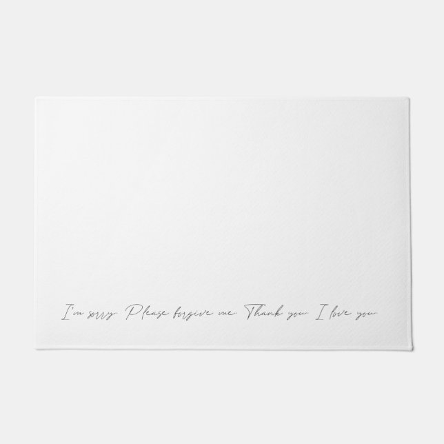 Hooponopono minimalistische dankbaarheid deurmat (Voorkant)