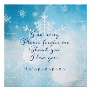 Ho'oponopono Prayer Art Print Perfect Poster