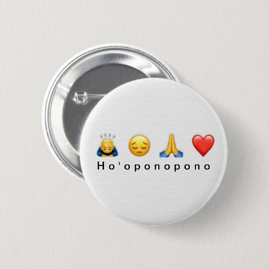 Ho'oponopono Prayer Button (Voorkant /achterkant)