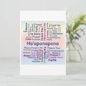 Ho'oponopono Word Cloud - Mantra - Self Love Kaart (Staand voorkant)