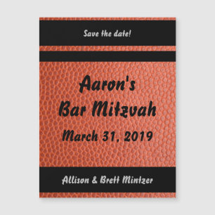 Hoops Bar Mitzvah Magnet w/Envelope