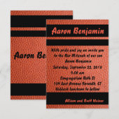 Hoops Bar Mitzvah Uitnodiging Sinaasappel (Voorkant / Achterkant)