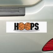 Hoops basketbal bumper sticker (Op auto)