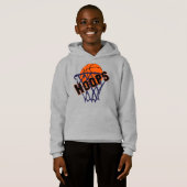 Hoops Basketball & Net Boys Sweat - shirt à capuch (Devant entier)
