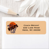 Hoops Basketball & Net Return Address Labels (Insitu)