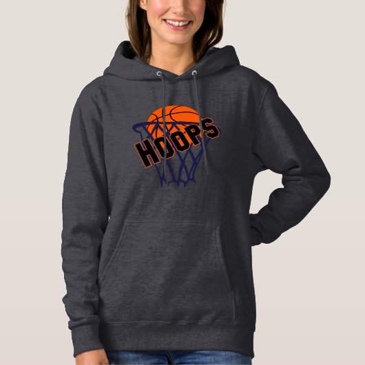 Hoops Basketball & Net Women's Hoodie (Voorkant)