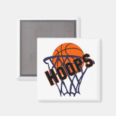 Hoops Basketball & Netkoelkast Magnet Magneet (Voorkant / Achterkant)