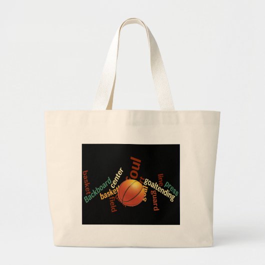 Hoops Basketball Sport Fanatics.jpg Grote Tote Bag (Voorkant)