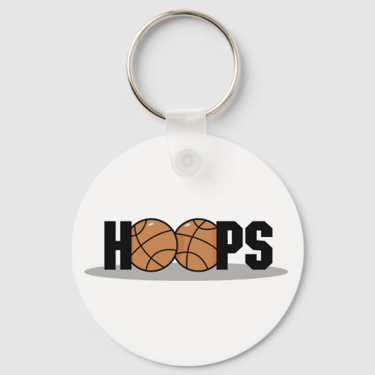 Hoops Basketball T-shirts en Gifts Sleutelhanger (Voorkant)