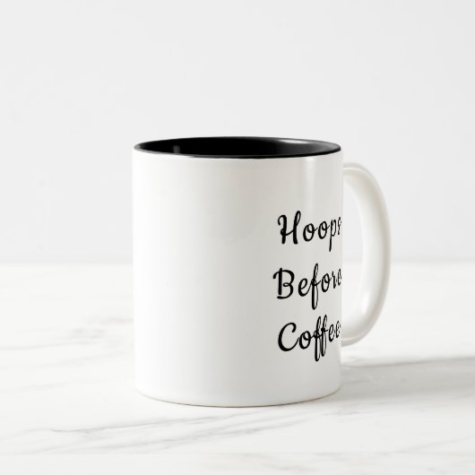 Hoops Before Coffee- Mug for Basketball Lovers (Devant droit)